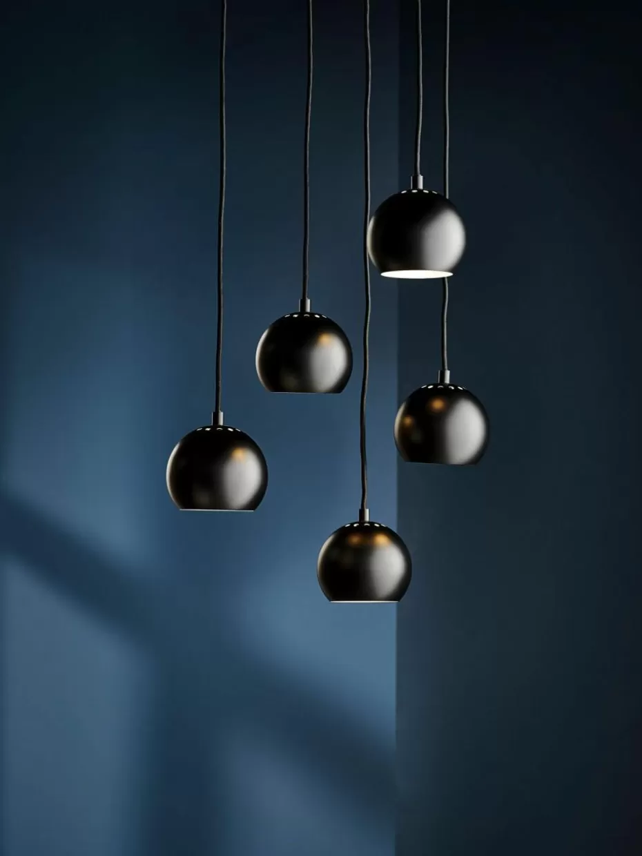 Pendelleuchten-Frandsen Kleine Kugel-Pendelleuchte Ball Schwarz, matt