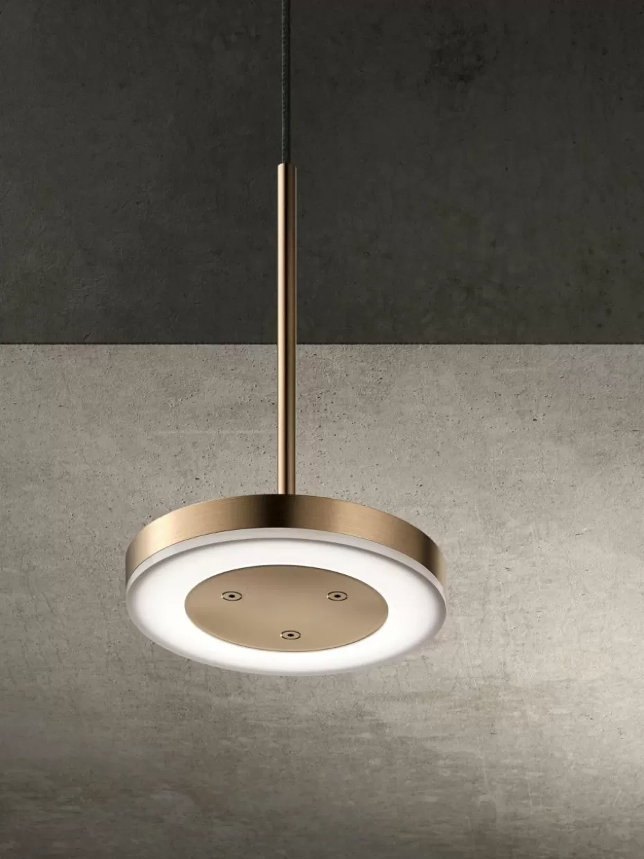 Led-Pendelleuchten | Pendelleuchten-Panzeri Kleine LED-Pendelleuchte Bella Goldfarben, dunkel
