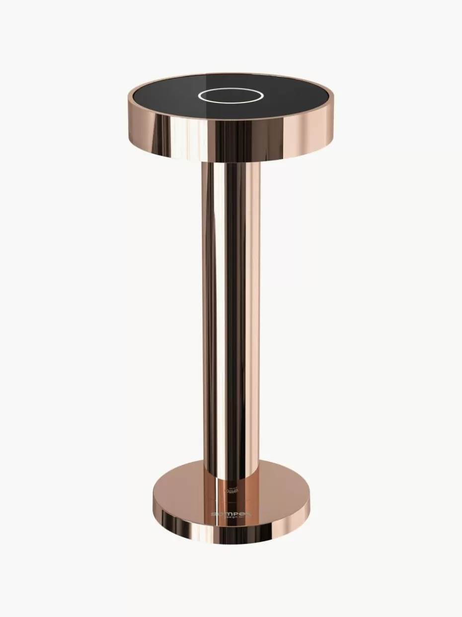 Outdoor Tischlampen | Led-Tischleuchten-Sompex Kleine mobile LED-Außentischlampe Boro, dimmbar Kupferfarben