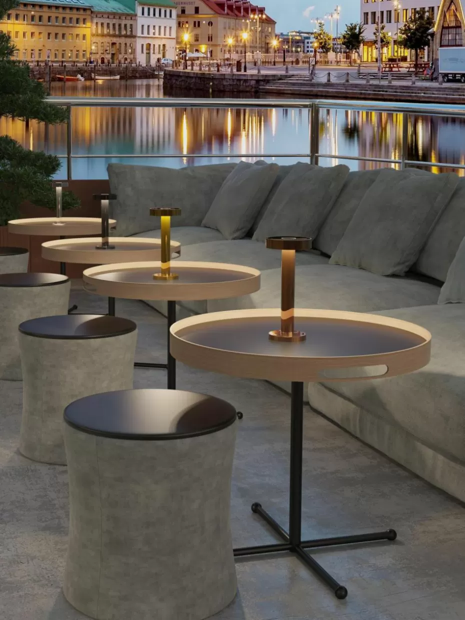 Outdoor Tischlampen | Led-Tischleuchten-Sompex Kleine mobile LED-Außentischlampe Boro, dimmbar Kupferfarben