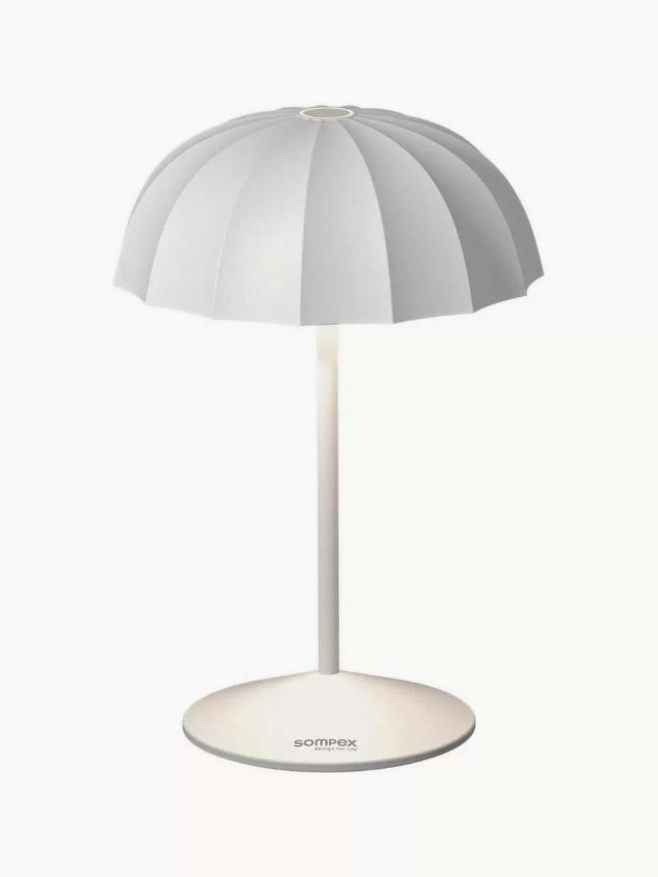 Outdoor Tischlampen | Led-Tischleuchten-Sompex Kleine mobile LED-Außentischlampe Ombrellino, dimmbar Weiß