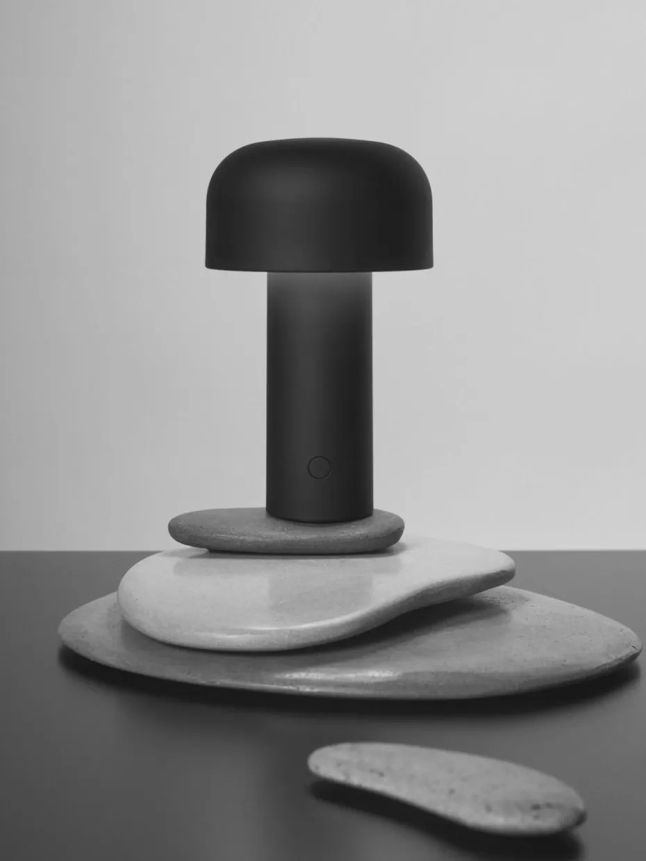 Led-Tischleuchten | Kabellose Tischlampen-Flos Kleine mobile LED-Tischlampe Bellhop, dimmbar Schwarz, matt