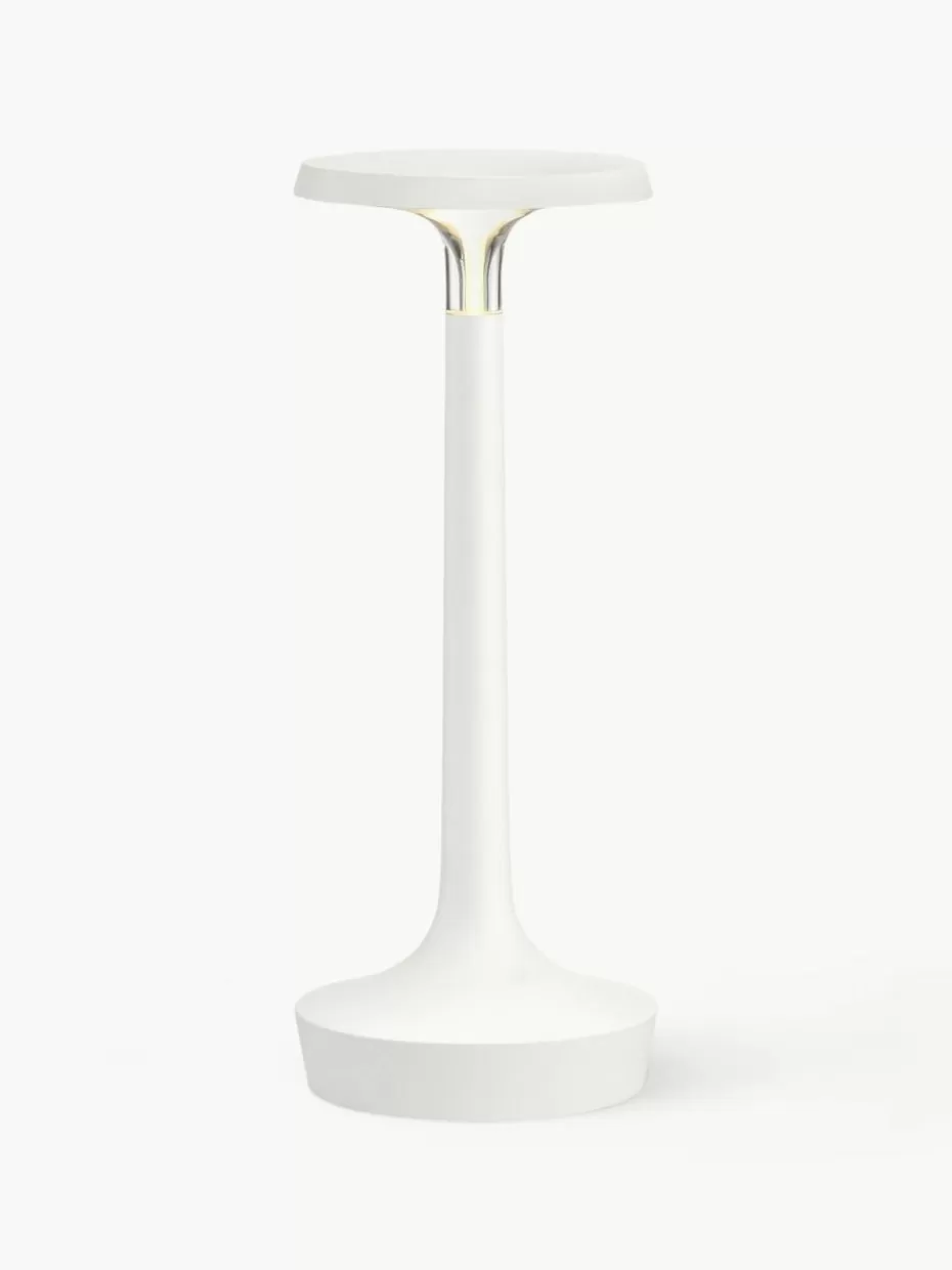 Led-Tischleuchten | Kabellose Tischlampen-Flos Kleine mobile LED-Tischlampe Bon Jour, dimmbar Weiß