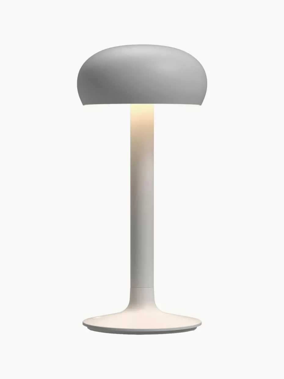 Led-Tischleuchten | Kabellose Tischlampen-Eva Solo Kleine mobile LED-Tischlampe Emendo, dimmbar Hellgrau
