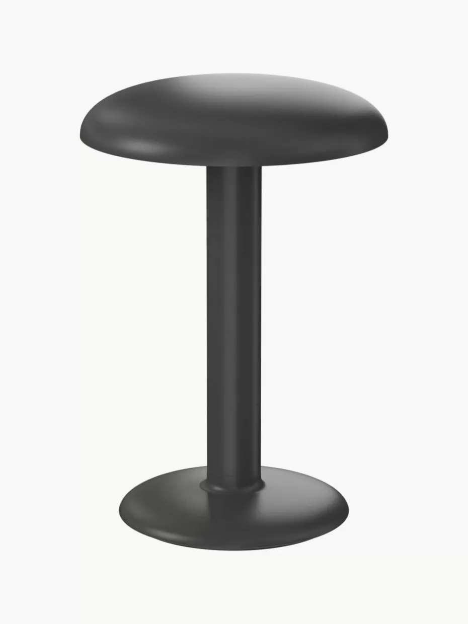 Led-Tischleuchten | Kabellose Tischlampen-Flos Kleine mobile LED-Tischlampe Gustave, dimmbar Anthrazit, matt