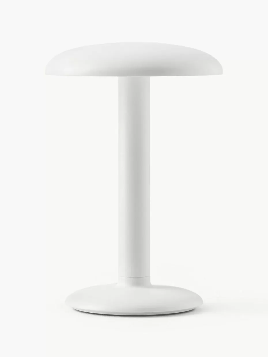 Led-Tischleuchten | Kabellose Tischlampen-Flos Kleine mobile LED-Tischlampe Gustave, dimmbar Weiß, matt