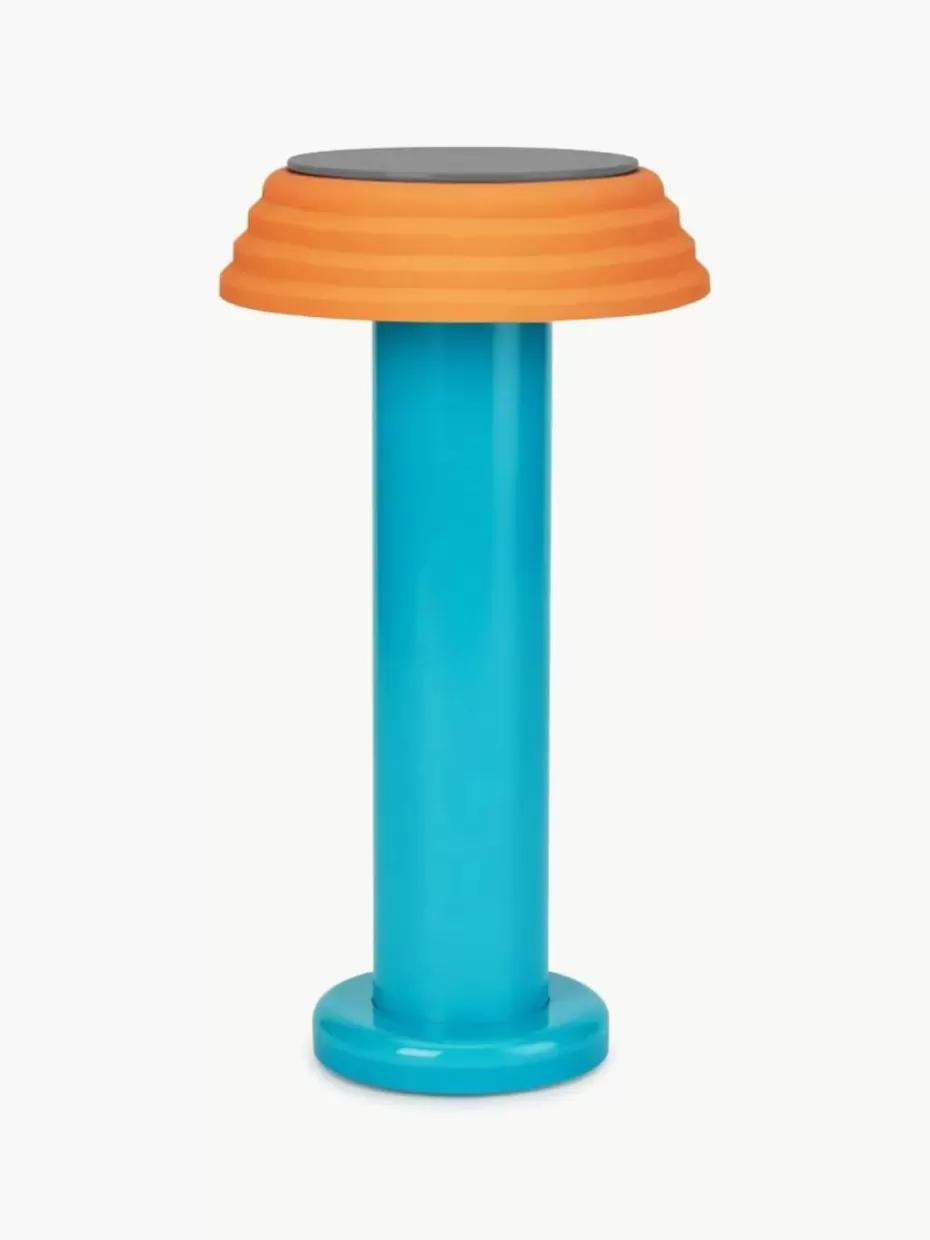 Led-Tischleuchten | Kabellose Tischlampen-Sowden Kleine mobile LED-Tischlampe PL1, dimmbar Orange, Türkis