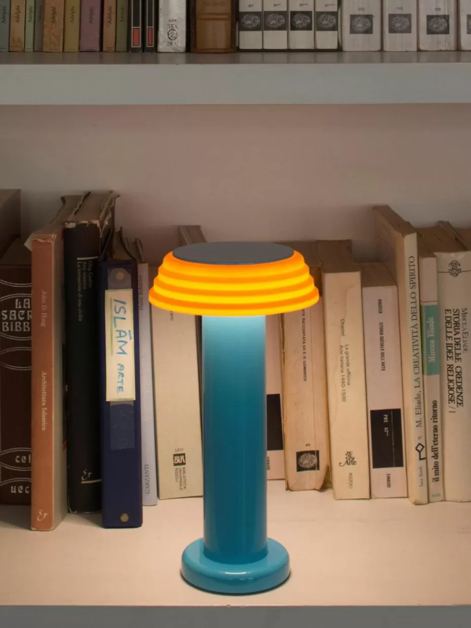 Led-Tischleuchten | Kabellose Tischlampen-Sowden Kleine mobile LED-Tischlampe PL1, dimmbar Orange, Türkis