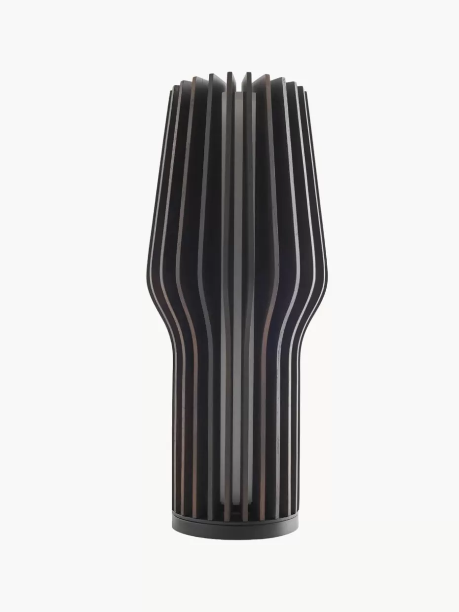 Led-Tischleuchten | Kabellose Tischlampen-Eva Solo Kleine mobile LED-Tischlampe Radiant, dimmbar Eichenholz, anthrazit lackiert