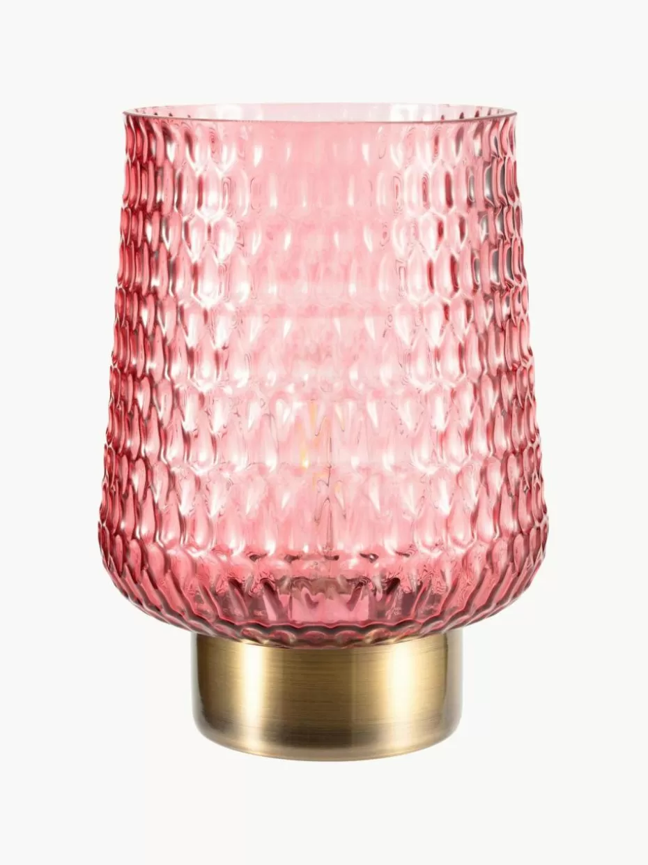 Led-Tischleuchten | Kabellose Tischlampen-Westwing Kleine Mobile LED-Tischlampe Rose Glamour mit Timerfunktion