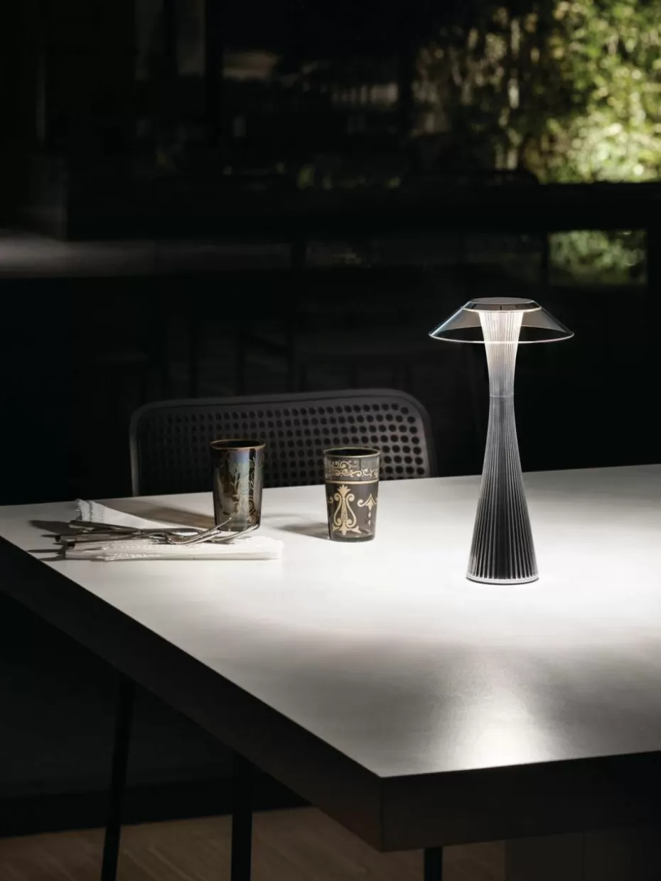 Outdoor Tischlampen-Kartell Kleine Outdoor LED-Tischlampe Space, mobil