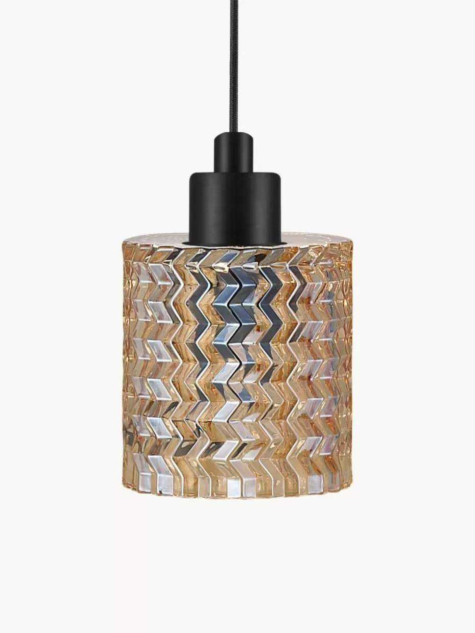 Pendelleuchten-Westwing Kleine Pendelleuchte Hollywood aus Glas Braun