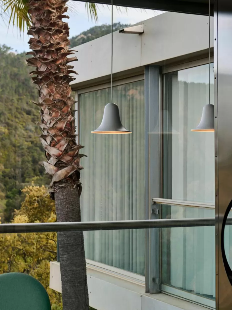 Pendelleuchten-Verpan Kleine Pendelleuchte Pantop, Design Verner Panton Hellgrau, glänzend