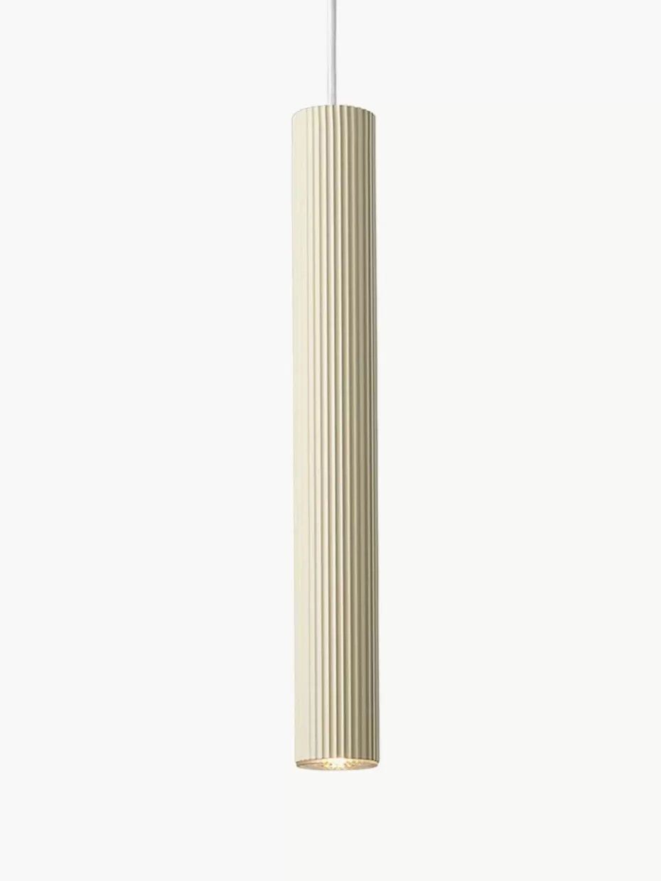 Pendelleuchten-Westwing Kleine Pendelleuchte Vico Hellbeige, Weiß