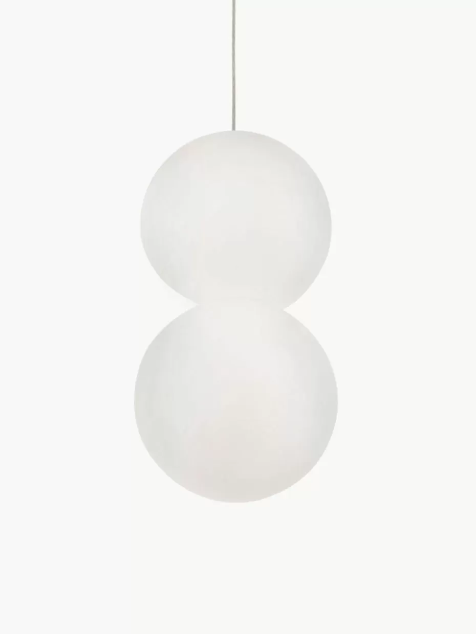 Pendelleuchten-Nova Luce Kleine Pendelleuchte Zero aus Glas und Beton