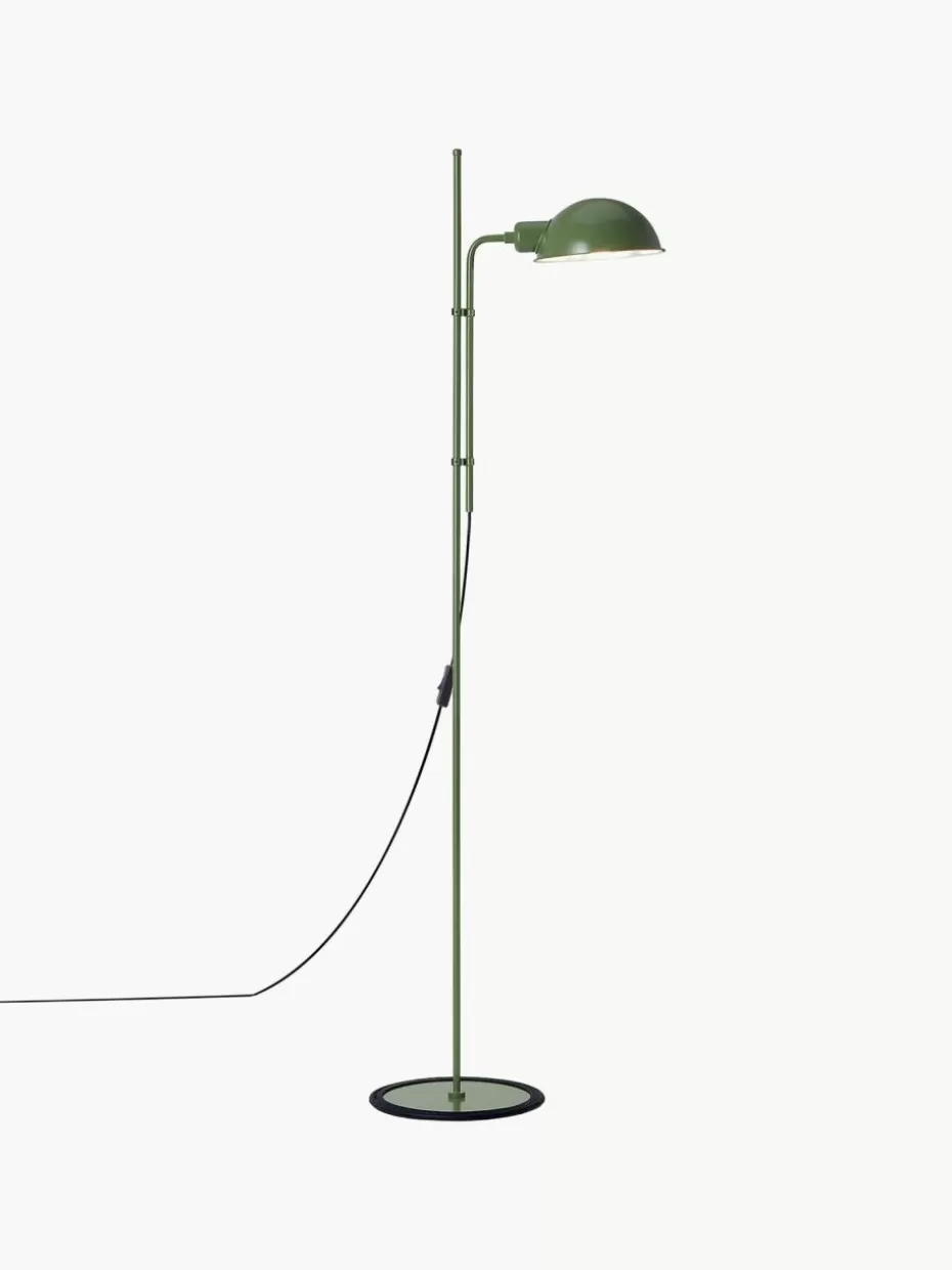 Leselampen-Marset Kleine Stehlampe Funiculí mit verstellbarem Lampenschirm Dunkelgrün, glänzend