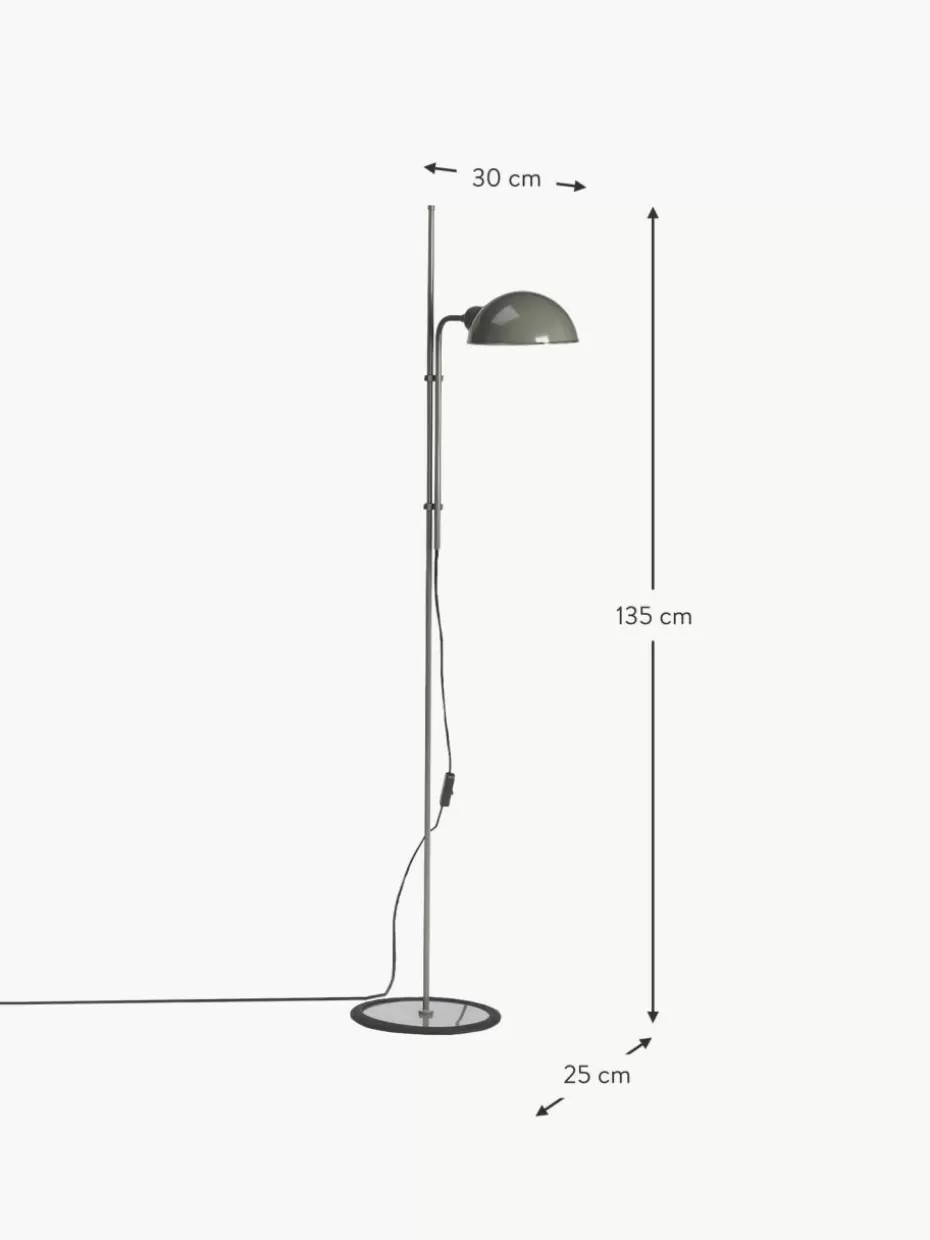 Leselampen-Marset Kleine Stehlampe Funiculí mit verstellbarem Lampenschirm Greige, glänzend