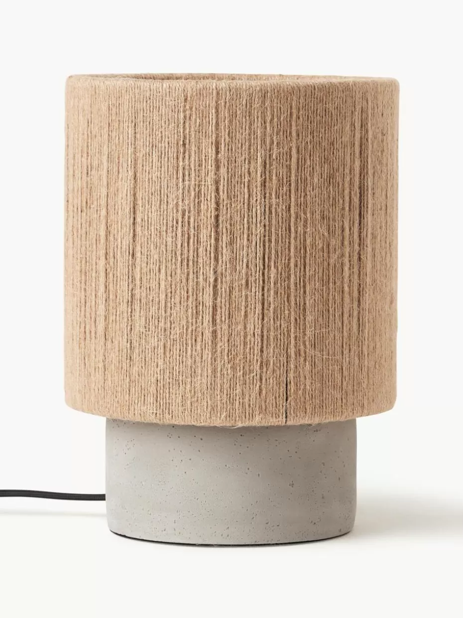 Nachttischlampen-Westwing Collection Kleine Tischlampe Galea aus Jute