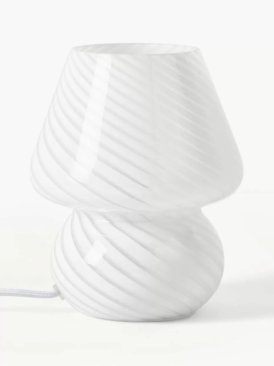 Nachttischlampen-Westwing Collection Kleine Tischlampe Lareina aus Opalglas