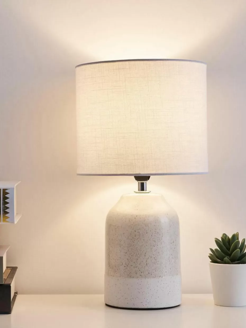 Nachttischlampen-Westwing Kleine Tischlampe Sandy Glow aus Keramik