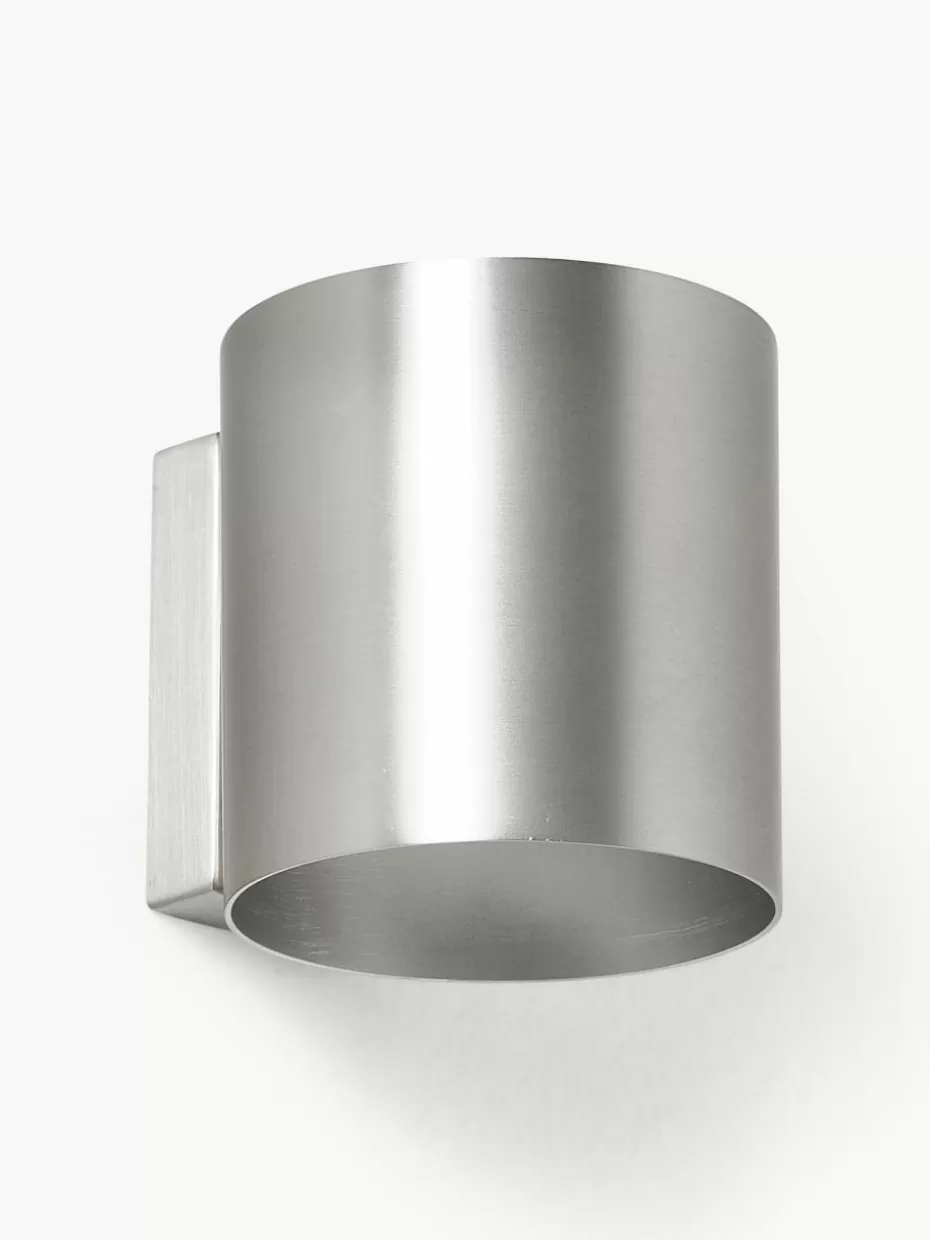 Up- & Downlights-Westwing Collection Kleine Wandleuchte Roda Silberfarben