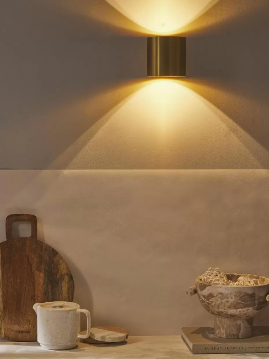 Up- & Downlights-Westwing Collection Kleine Wandleuchte Roda Goldfarben, glänzend