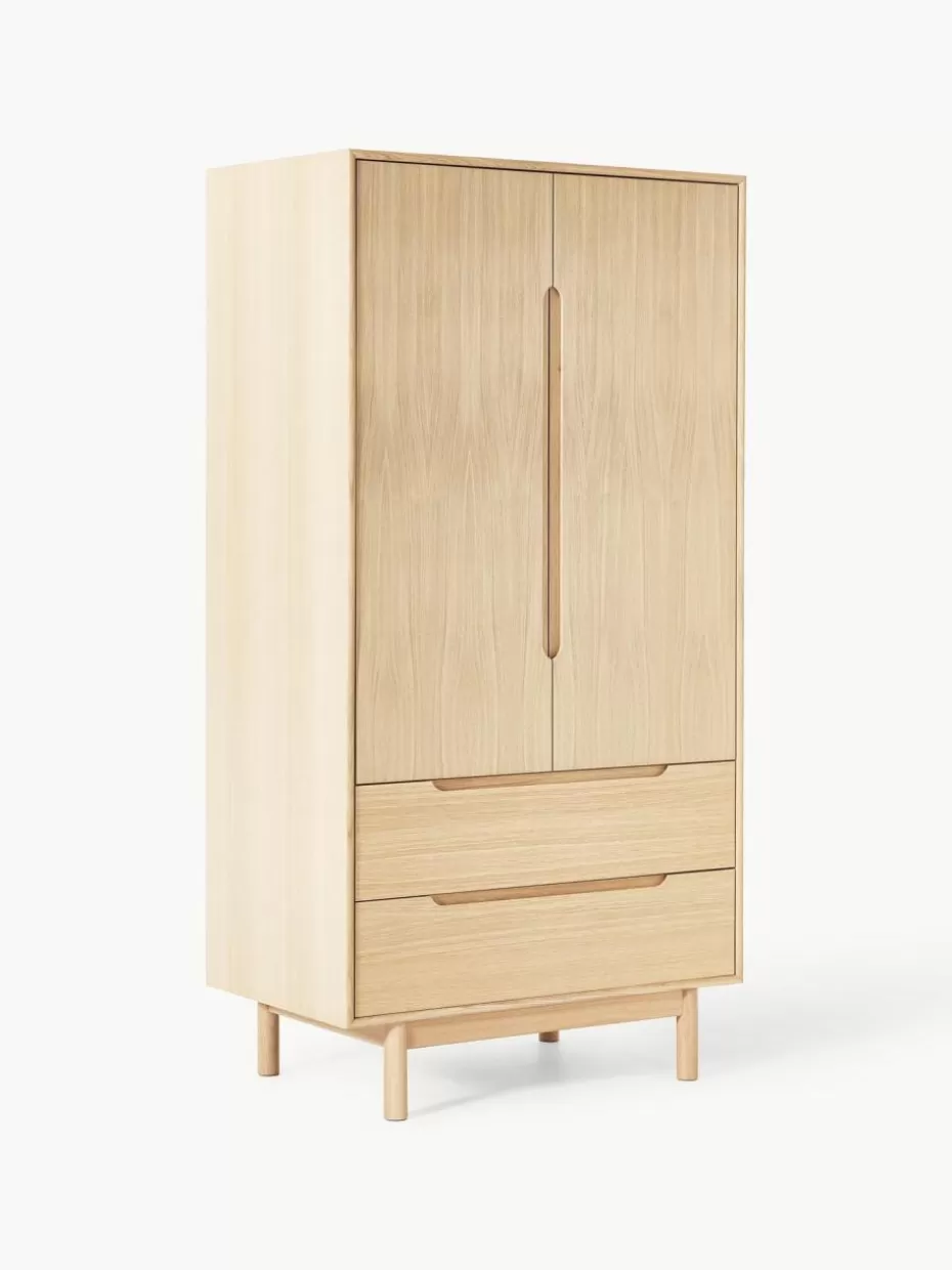 Kleiderschränke-Westwing Collection Kleiner Kleiderschrank Cassy, 2-türig Eichenholz