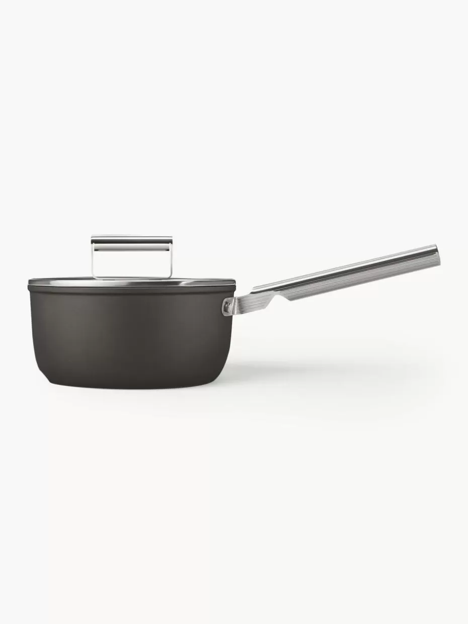 Töpfe-Smeg Kleiner Kochtopf 50's Style mit Deckel und Antihaftbeschichtung