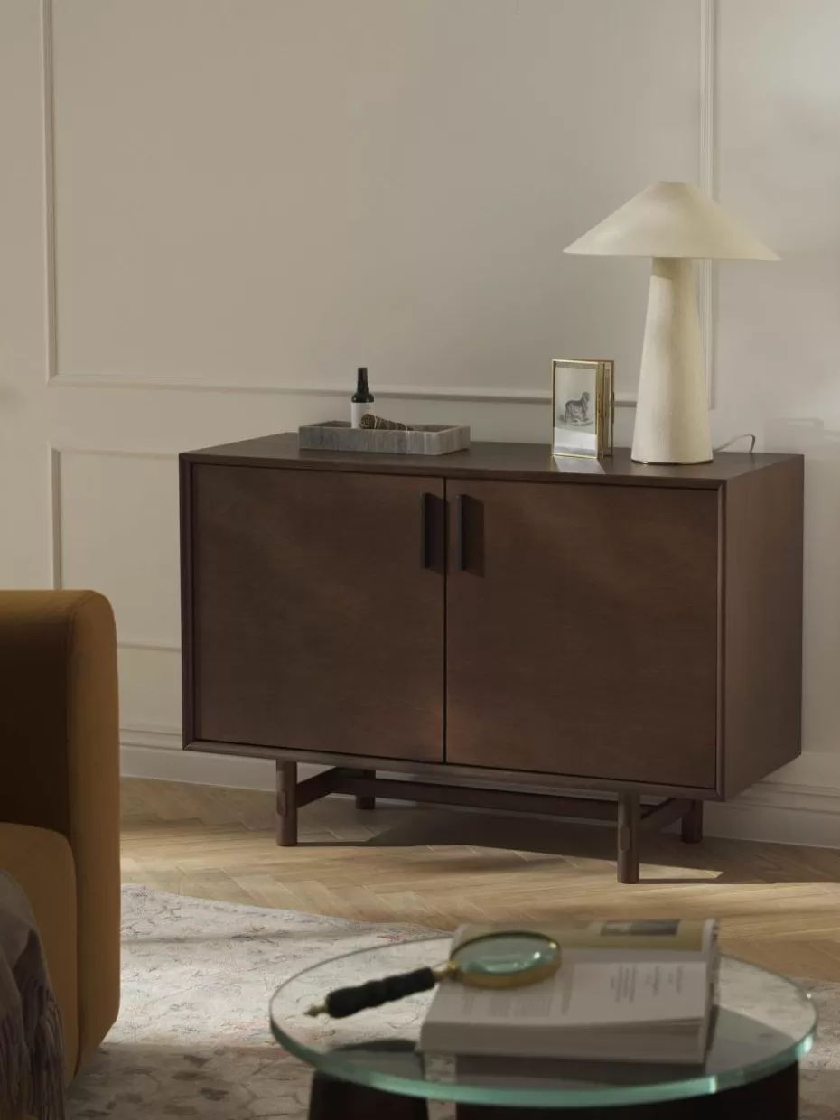 Kommoden & Sideboards | Kommoden & Sideboards-Westwing Collection Kleines Sideboard Diana aus Eichenholz Dunkles Eichenholz