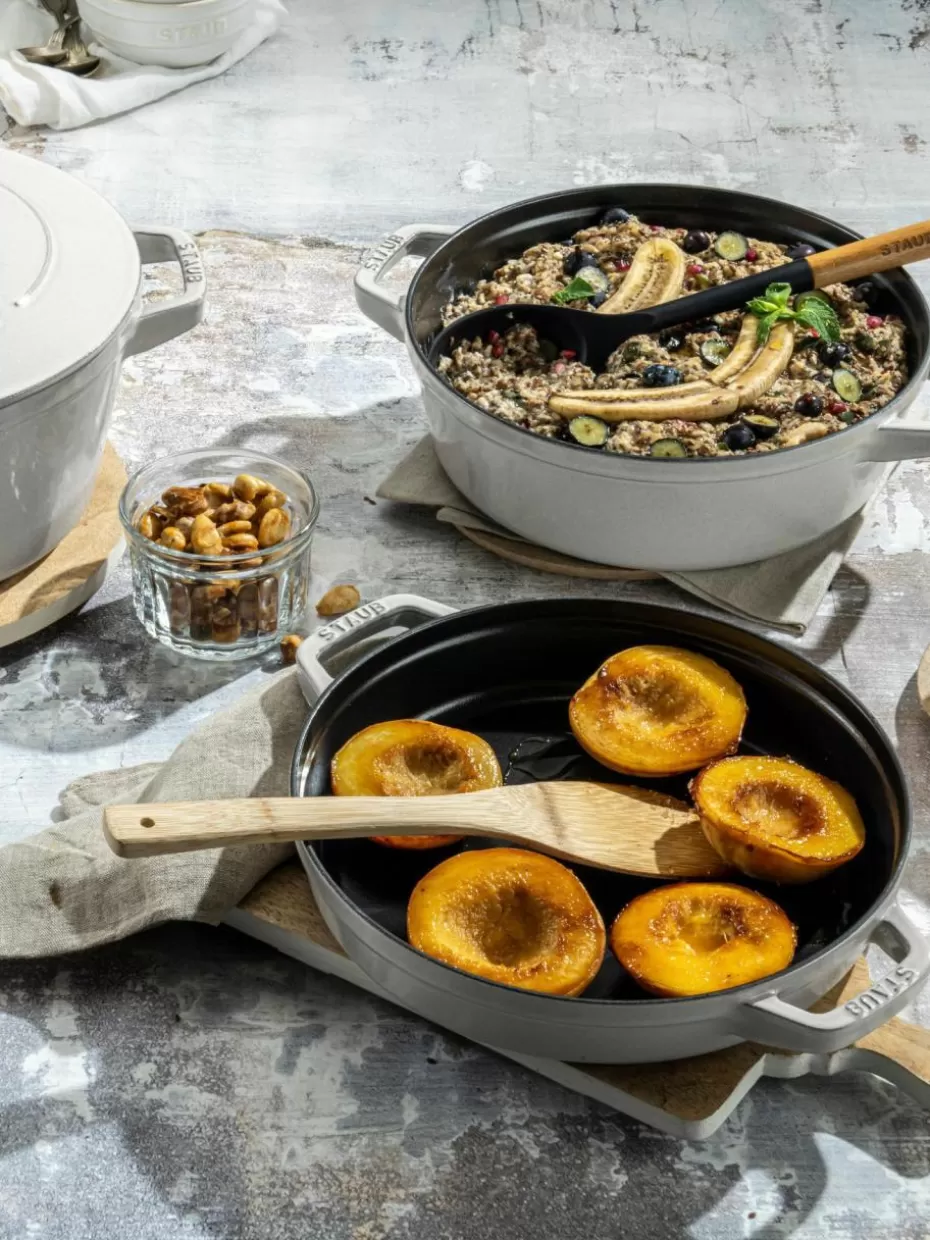 Töpfe-Staub Kochtöpfe La Cocotte aus Gusseisen, 3er-Set Off White, glänzend
