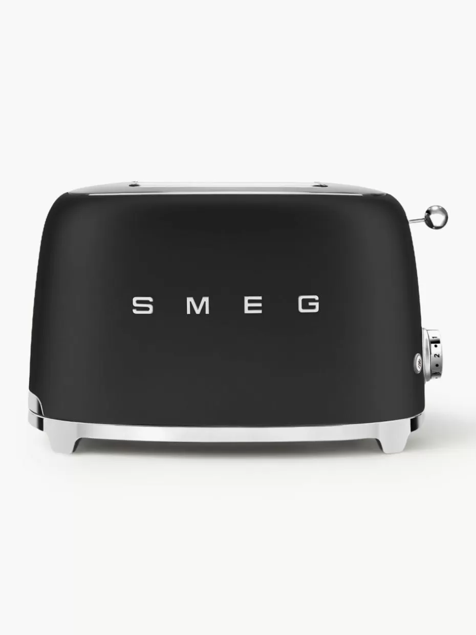 Toaster-Smeg Kompakt Toaster 50's Style Schwarz, matt