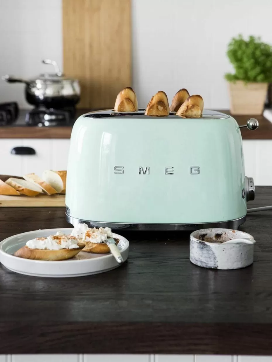 Toaster-Smeg Kompakt Toaster 50's Style Mintgrün, glänzend
