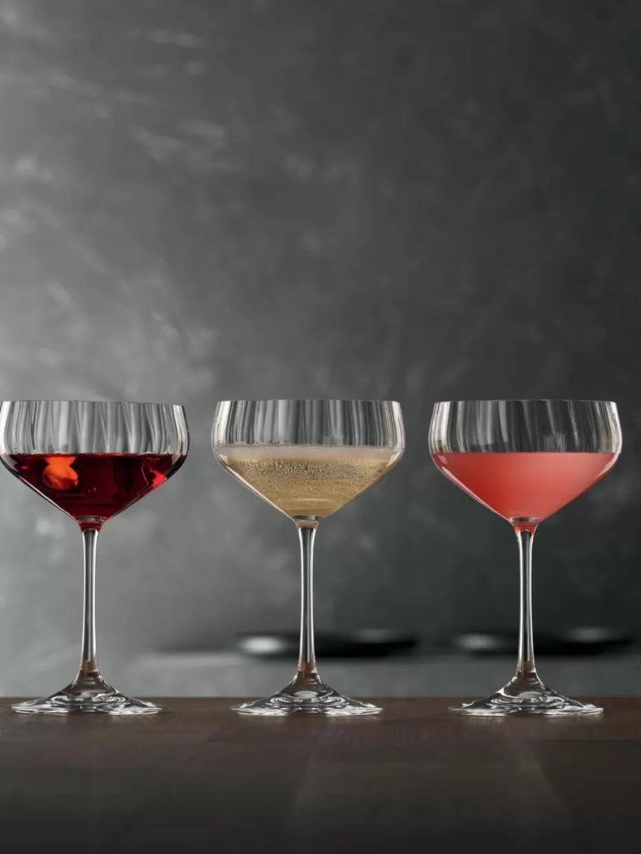 Champagner- & Sektgläser-Spiegelau Kristall-Champagnerschalen Life Style, 4 Stück
