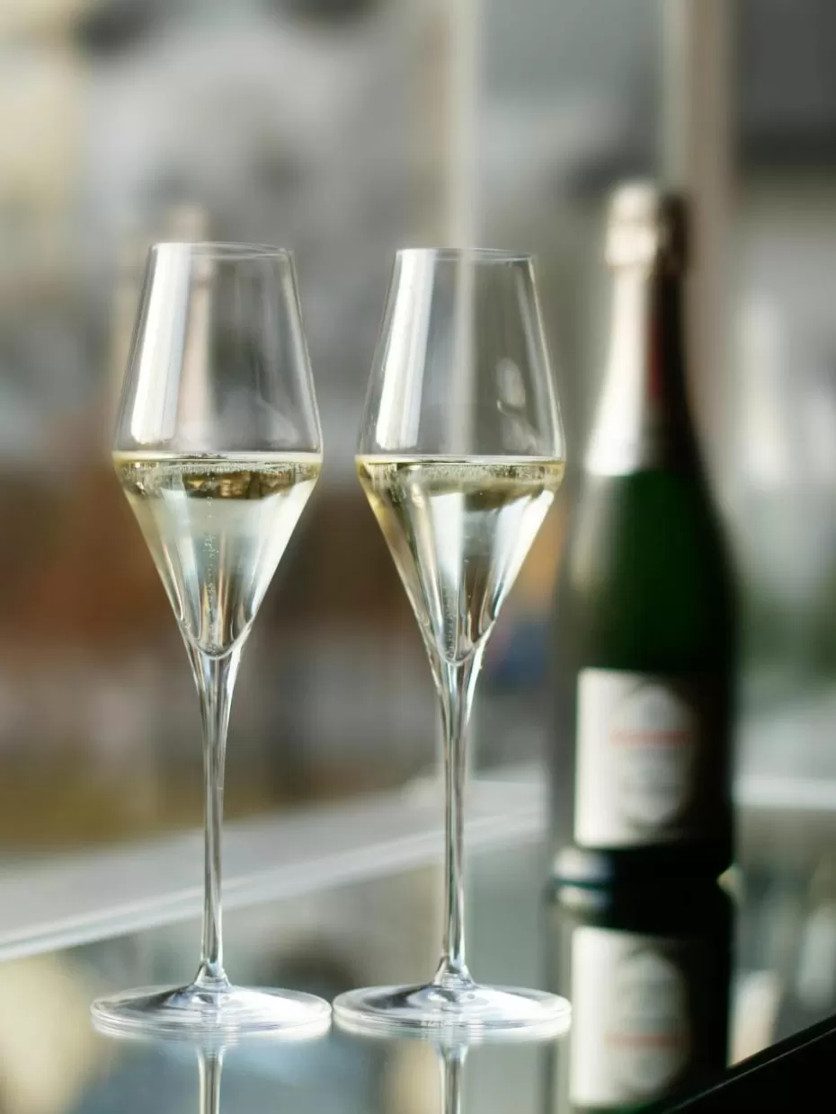 Champagner- & Sektgläser-Stölzle Lausitz Kristall-Sektgläser Quatrophil, 6 Stück