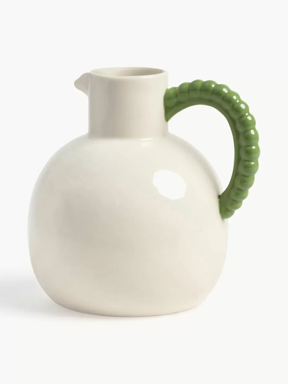 Kannen & Karaffen-&k amsterdam Krug Perle, 2.5 L Off White, Grün