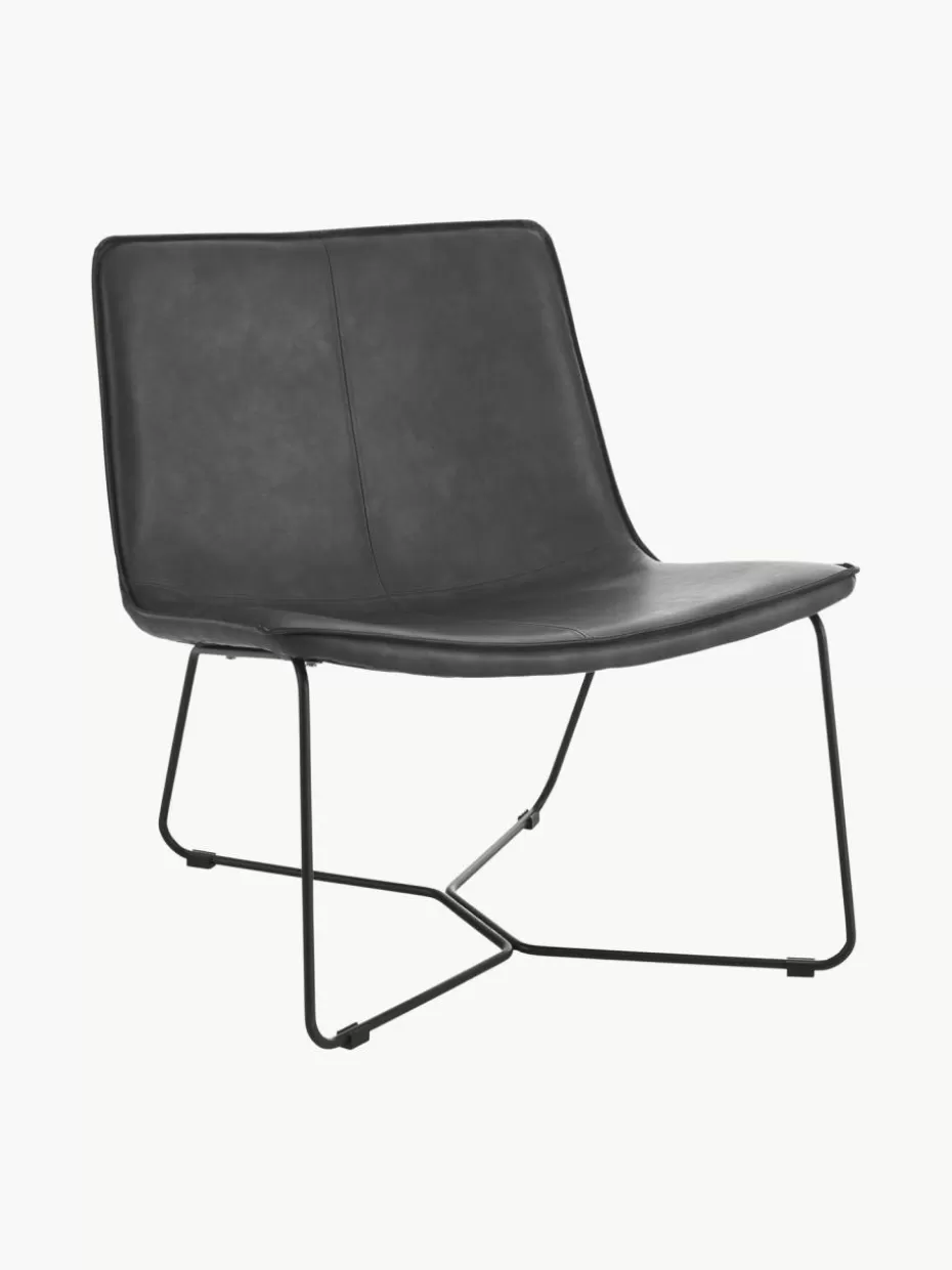 Sessel-Ellos Home Kunstleder-Loungesessel Barrel