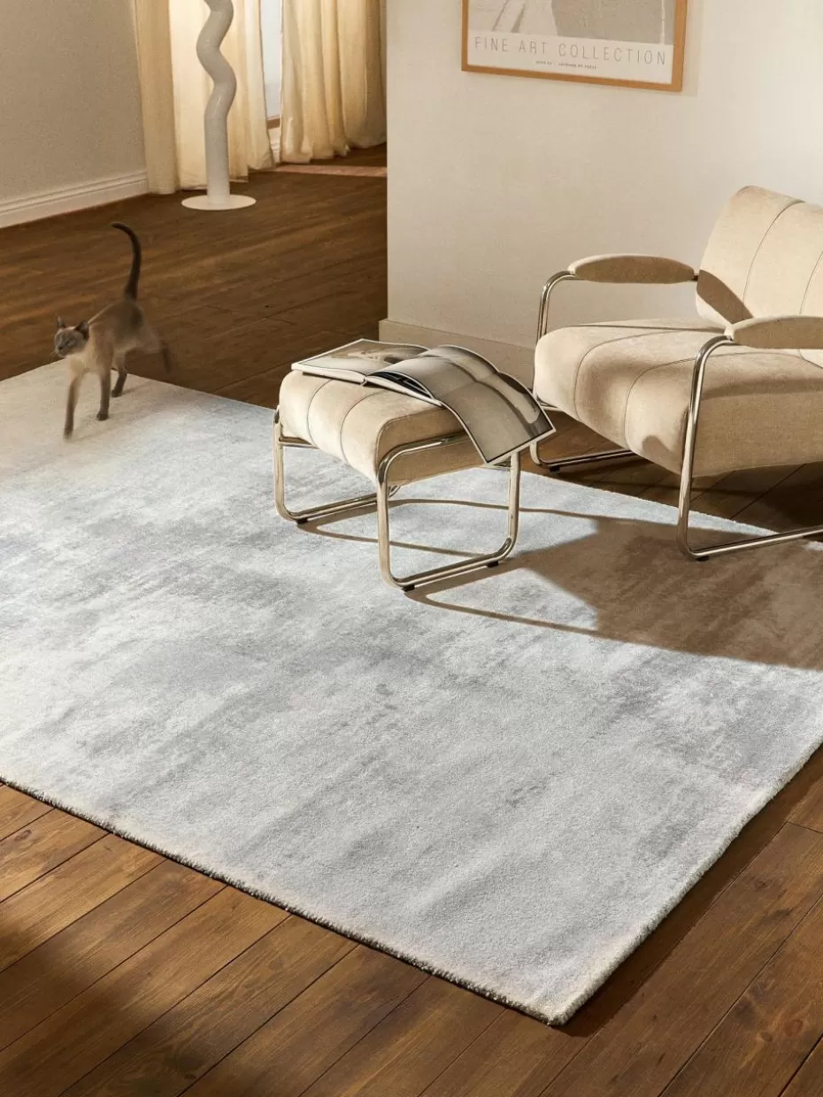Rechteckige Teppiche-Westwing Collection Kurzflor-Teppich Aviva Grautöne