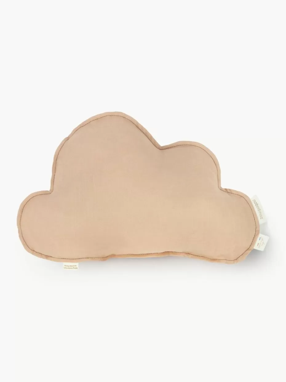 Kissen-Nobodinoz Kuschelkissen Cloud aus Leinen Beige
