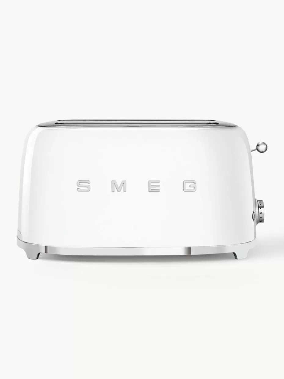 Toaster-Smeg Langschlitztoaster 50's Style Weiß, glänzend