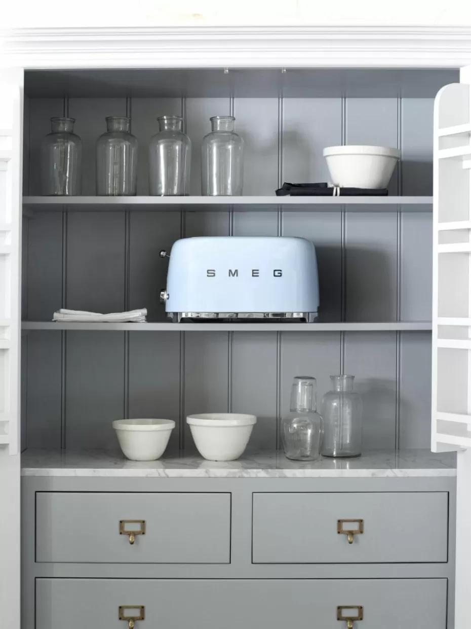 Toaster-Smeg Langschlitztoaster 50's Style Hellblau, glänzend