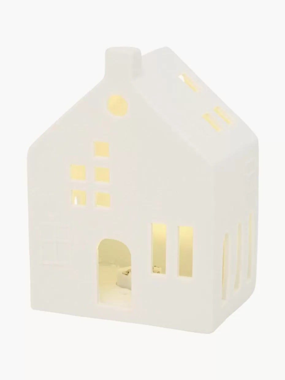 Weihnachtsbeleuchtung-Westwing LED-Lichthaus Hygga aus Porzellan, H 14 cm
