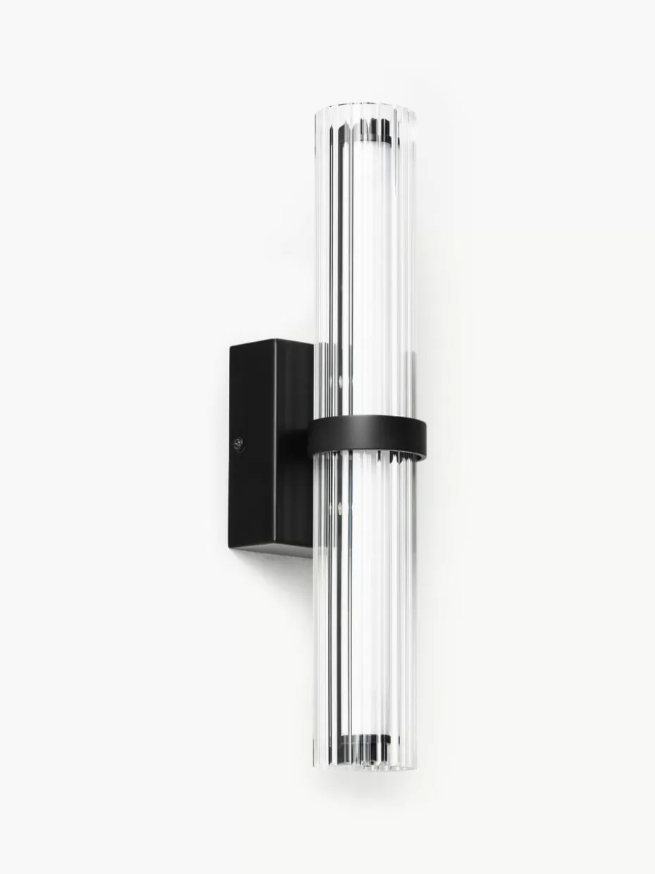 Led-Wandleuchten-Westwing Collection LED-Wandleuchte Mirabella Transparent, Schwarz