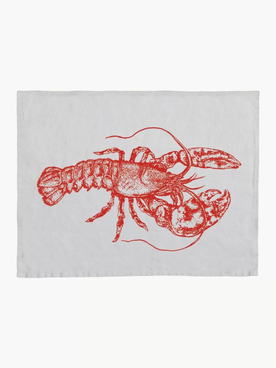 Tischsets | Tischsets-Frohstoff Leinen-Tischset Lobster, handbedruckt