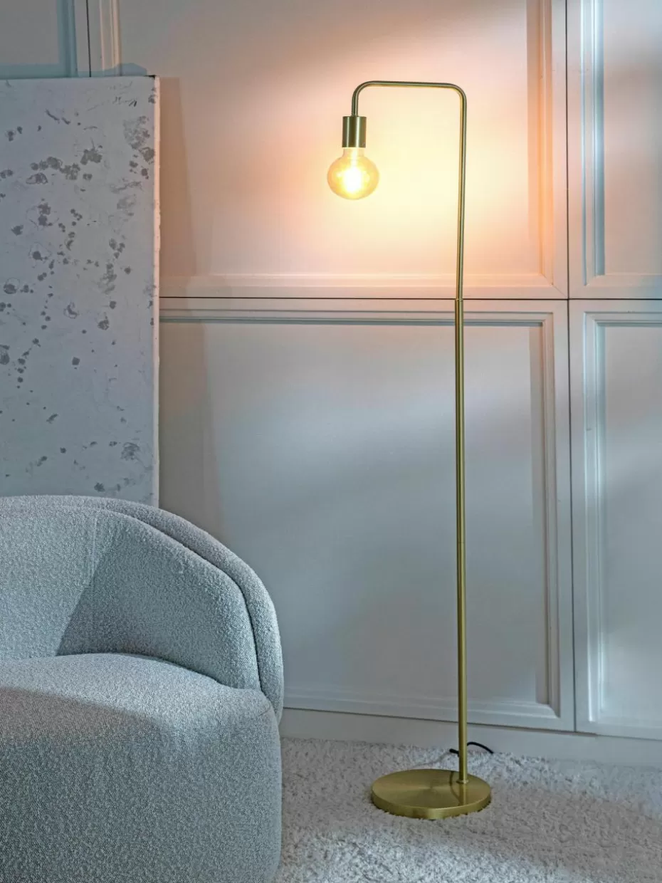 Leselampen-Westwing Collection Leselampe Flow aus Metall Goldfarben