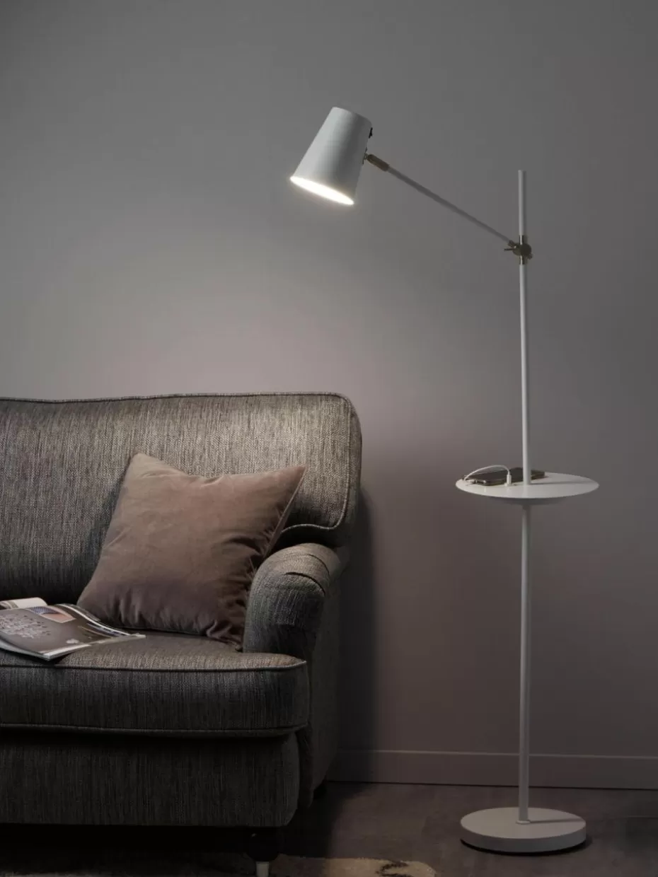 Leselampen-Markslöjd Leselampe Linear mit Ablage und Ladestation Weiß