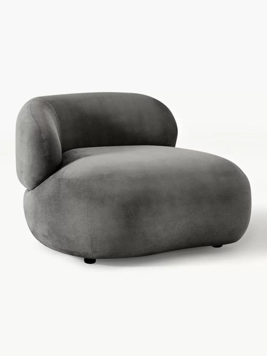 Sessel | Sofaserien-Westwing Collection Loungesessel Alba Webstoff Taupe