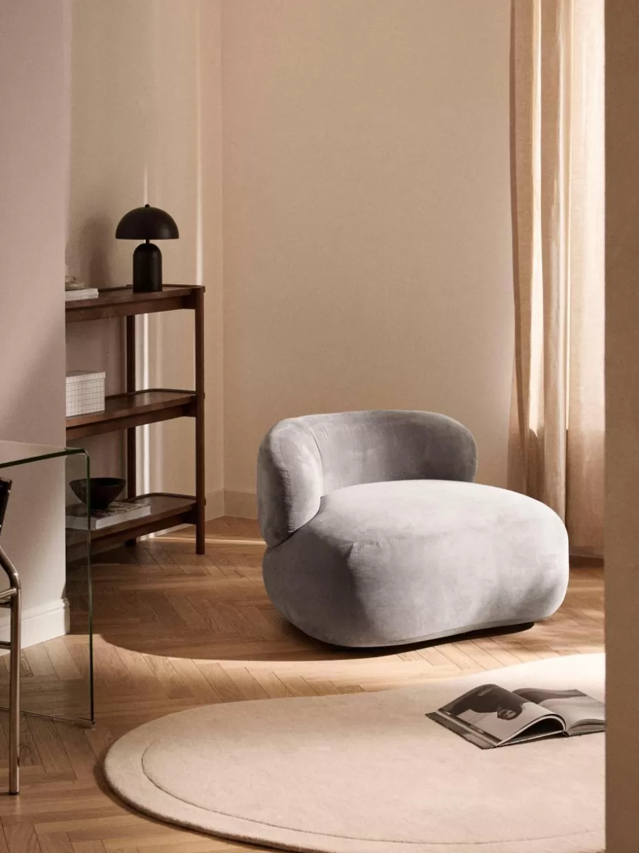 Sessel | Sofaserien-Westwing Collection Loungesessel Alba Webstoff Taupe