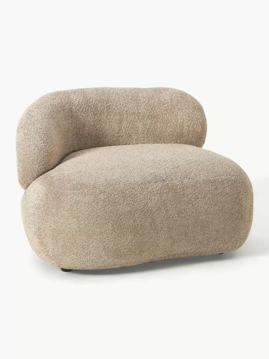 Sessel | Sofaserien-Westwing Collection Loungesessel Alba aus Teddy-Bouclé Teddy-Bouclé Beige