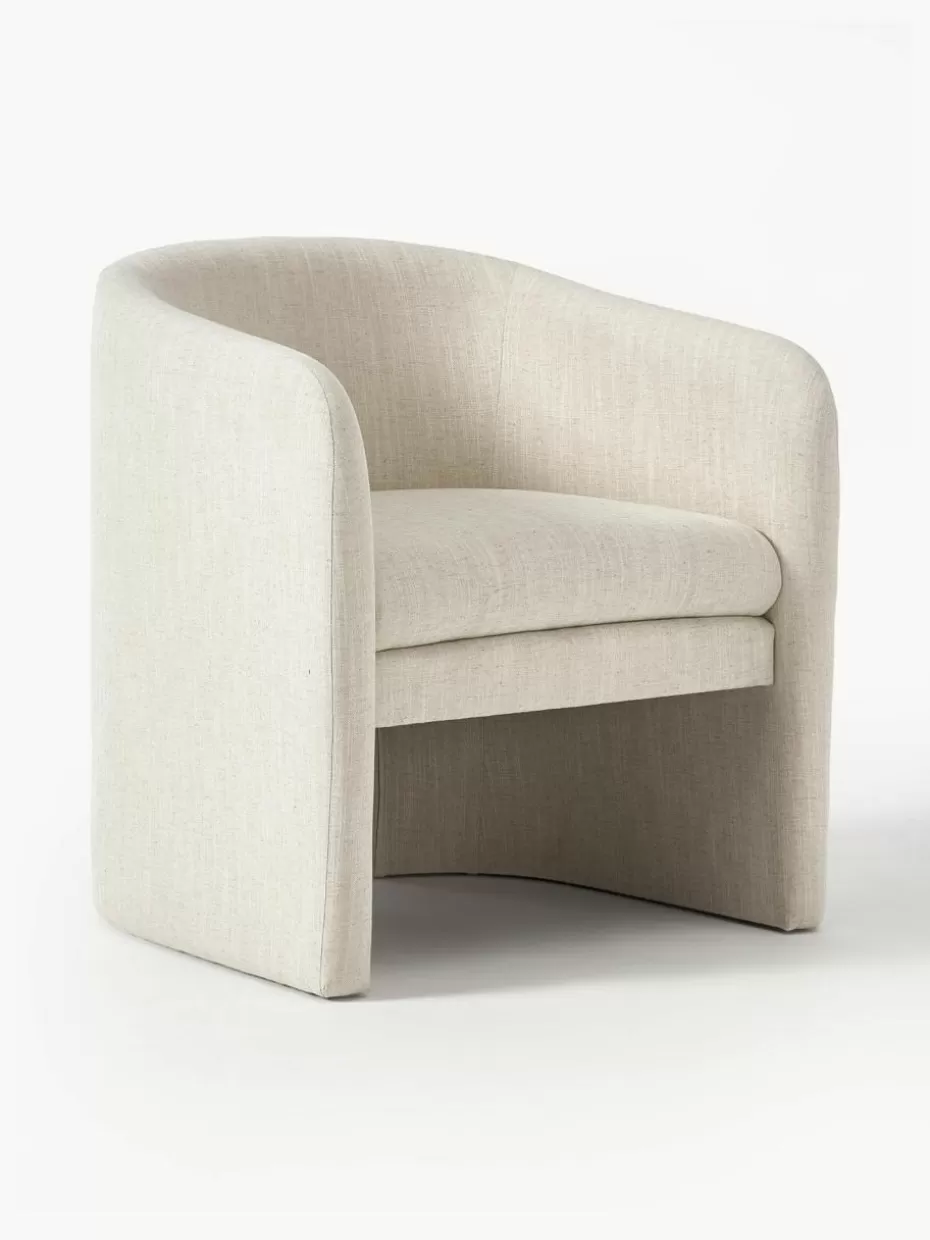 Sessel-Westwing Collection Loungesessel Mairo Webstoff Hellbeige