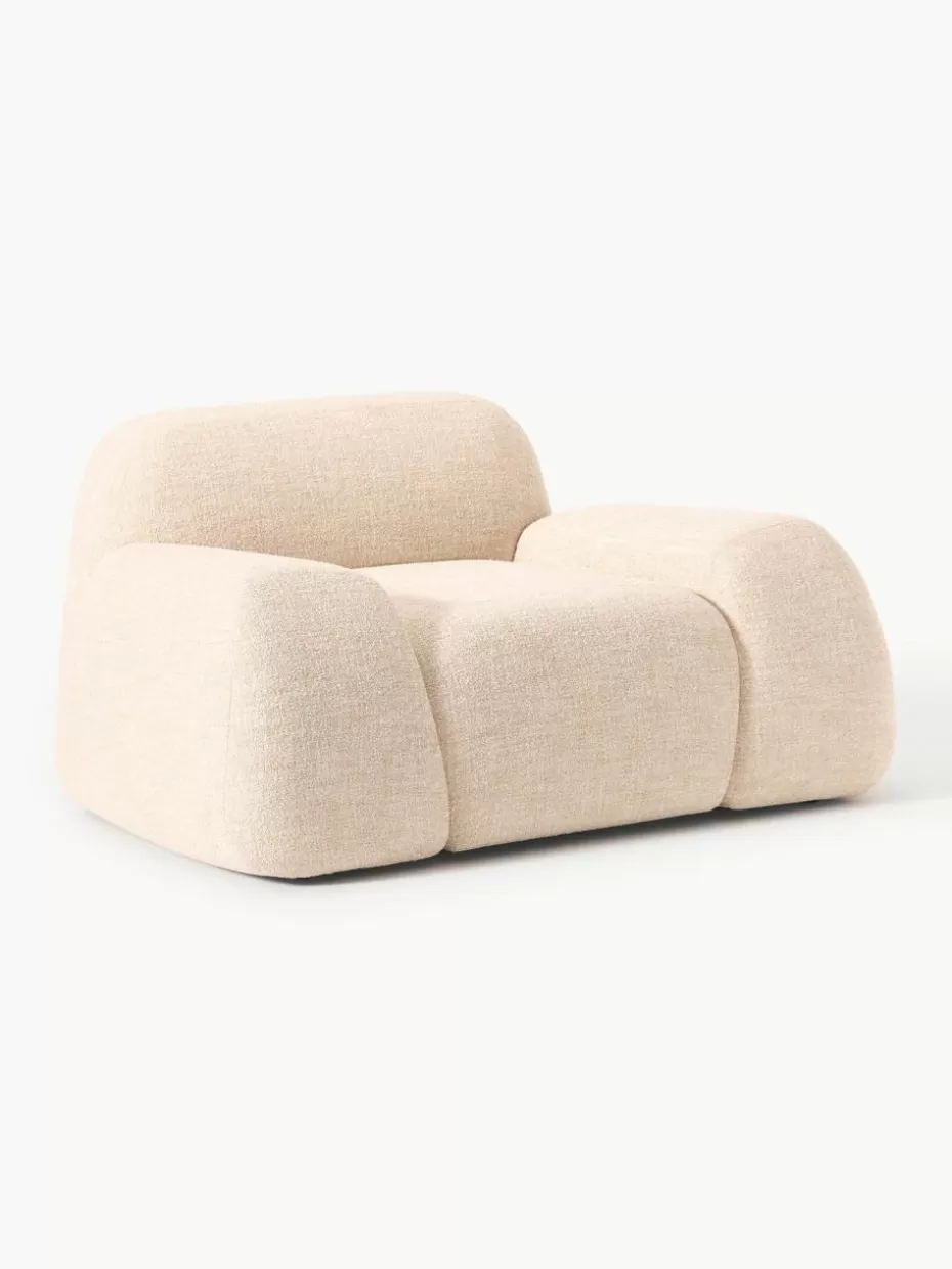 Sessel | Sofaserien-Westwing Collection Loungesessel Wolke aus Bouclé Bouclé Peach
